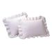 2-Pack Ruffled 65/35 Poly/Cotton Shams by Levinsohn Textiles in White (Size KING)