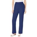 Plus Size Women's Straight Leg Linen Pant by Woman Within in Navy (Size 28 WP)