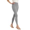 Plus Size Women's Stretch Cotton Legging by Woman Within in Medium Heather Grey (Size 2X)