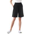 Plus Size Women's 7-Day Knit Short by Woman Within in Black (Size L)