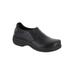 Wide Width Women's Bind Slip-Ons by Easy Works by Easy Street® in Black Embossed (Size 9 1/2 W)