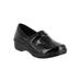 Extra Wide Width Women's Lyndee Slip-Ons by Easy Works by Easy Street® in Black Patent (Size 7 WW)
