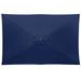 Oversized Rectangular Umbrella by BrylaneHome in Indigo 6.5' x 10' Heavy Duty Fade-Resistant w/ Easy-Turn Crank