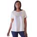 Plus Size Women's Metallic Tee by Jessica London in Silver (Size 14/16) Sparkle Short-Sleeve T-Shirt