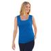 Plus Size Women's Rib Knit Tank by Woman Within in Bright Cobalt (Size L) Top