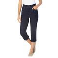 Plus Size Women's Secret Solutions™ Tummy Smoothing Capri Jean by Woman Within in Indigo (Size 22 W)