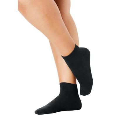Plus Size Women's Ankle Socks 3-Pack by Comfort Choice in Black Pack (Size 1X) Tights
