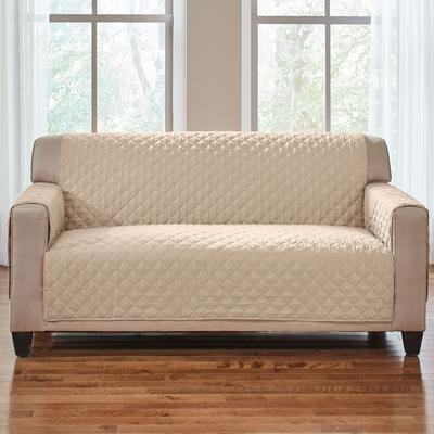 BH Studio Water-Repellent Microfiber Loveseat Protector by BH Studio in Natural Slipcover