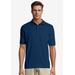 Men's Big & Tall Hanes® Cotton-Blend EcoSmart® Jersey Polo by Hanes in Navy (Size L)