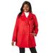 Plus Size Women's A-Line Wool Peacoat by Jessica London in Classic Red (Size 18) Winter Wool Double Breasted Coat