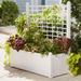 Flower Box With Trellis by BrylaneHome in White