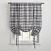 Buffalo Check Tie-Up Window Shade by BrylaneHome in Black White Window Curtain