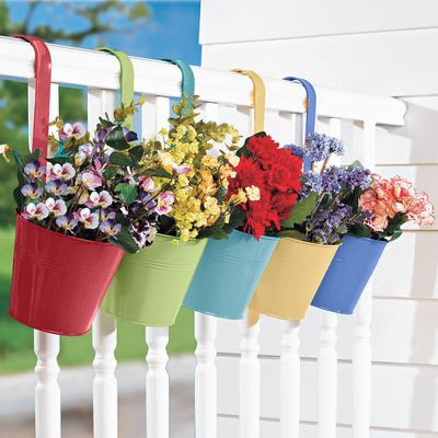 Hanging Planters, Set of 5 by BrylaneHome in Multi...