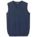 Men's Big & Tall Lightweight V-Neck Sweater Vest by KingSize in Navy (Size L)