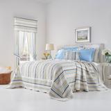 Florence Oversized Bedspread by BrylaneHome in Sky Blue Stripe (Size FULL)