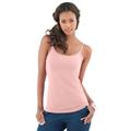 Plus Size Women's Bra Cami with Adjustable Straps by Roaman's in Soft Blush (Size M) Stretch Tank Top Built in Bra Camisole