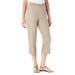 Plus Size Women's Capri Fineline Jean by Woman Within in Natural Khaki (Size 16 W)