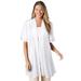Plus Size Women's Lightweight Open Front Cardigan by Woman Within in White (Size 5X) Sweater
