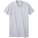 Men's Big & Tall Longer-Length Shrink-Less™ Piqué Polo Shirt by KingSize in Heather Grey (Size 3XL)