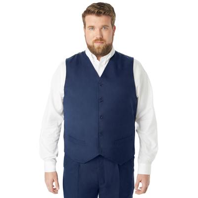 Men's Big & Tall KS Signature™ Easy Movement® 5-Button Suit Vest by KS Signature in Navy (Size 60)