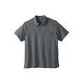 Men's Big & Tall Heavyweight Jersey Polo Shirt by KingSize in Steel (Size L)