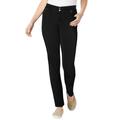 Plus Size Women's Secret Solutions™ Tummy Smoothing Straight Leg Jean by Woman Within in Black Denim (Size 12 WP)