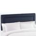 Linen Fabric Full Headboard by Skyline Furniture in Navy Linen