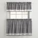 Wide Width Buffalo Check Tier Curtain Set, Valance Not Included by BrylaneHome in Black White (Size 58" W 24" L) Window Curtain