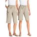 Plus Size Women's Convertible Length Cargo Short by Woman Within in Natural Khaki (Size 12 W)