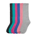 Plus Size Women's 6-Pack Rib Knit Socks by Comfort Choice in Bright Pack (Size 2X) Tights