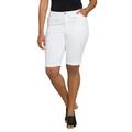 Plus Size Women's Invisible Stretch® Contour Bermuda Short by Denim 24/7 in White Denim (Size 20 W)