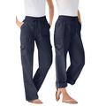 Plus Size Women's Convertible Length Cargo Pant by Woman Within in Navy (Size 30 W)