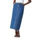 Plus Size Women's True Fit Stretch Denim Midi Skirt by Jessica London in Medium Stonewash (Size 18 W)