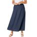 Plus Size Women's Linen Maxi Skirt by Jessica London in Navy (Size 28 W)