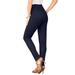 Plus Size Women's Skinny-Leg Comfort Stretch Jean by Denim 24/7 in Indigo Wash (Size 22 W) Elastic Waist Jegging