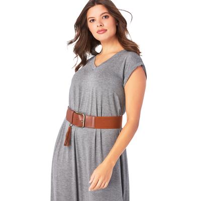 Women's Stretch Tassel Belt by Accessories For All in Cognac (Size XL)