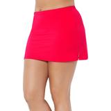 Plus Size Women's Side Slit Swim Skirt by Swimsuits For All in Hot Lava (Size 14)