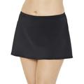 Plus Size Women's Chlorine Resistant A-line Swim Skirt by Swimsuits For All in Black (Size 28)