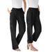 Plus Size Women's Convertible Length Cargo Pant by Woman Within in Black (Size 30 W)