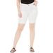 Plus Size Women's Invisible Stretch® Contour Cuffed Short by Denim 24/7 in White Denim (Size 20 W)