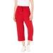 Plus Size Women's Sport Knit Capri Pant by Woman Within in Vivid Red (Size 3X)