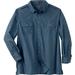 Men's Big & Tall Long Sleeve Pilot Shirt by Boulder Creek® in Blue Indigo (Size XL)