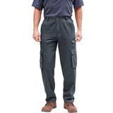 Men's Big & Tall Boulder Creek® Side-Elastic Stacked Cargo Pocket Pants by Boulder Creek in Carbon (Size 44 38)