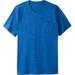 Men's Big & Tall Shrink-Less™ Lightweight Longer-Length V-neck T-shirt by KingSize in Royal Blue Heather (Size 2XL)