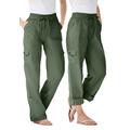 Plus Size Women's Convertible Length Cargo Pant by Woman Within in Olive Green (Size 28 W)