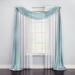 Wide Width BH Studio Sheer Voile Scarf Valance by BH Studio in Seaglass (Size 40" W 144"L) Window Curtain