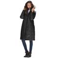 Plus Size Women's Mid-Length Quilted Puffer Jacket by Roaman's in Black (Size L) Winter Coat