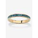 Women's Yellow Gold Plated Simulated Birthstone Eternity Ring by PalmBeach Jewelry in March (Size 7)