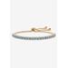 Women's Gold-Plated Bolo Bracelet, Simulated Birthstone 9.25" Adjustable by PalmBeach Jewelry in March