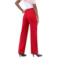 Plus Size Women's Classic Bend Over® Pant by Roaman's in Vivid Red (Size 20 W) Pull On Slacks